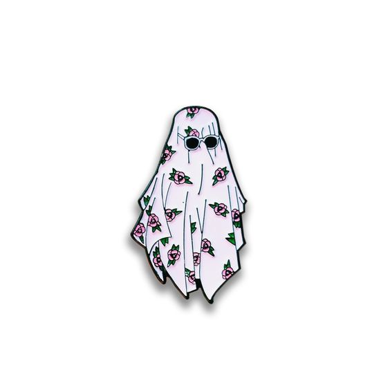 Bed-sheet Ghost Enamel Pin